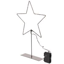 kohteita LED-tähti paristolokerolla jalustalla ikkunalaudalle ja pöydälle 46 cm