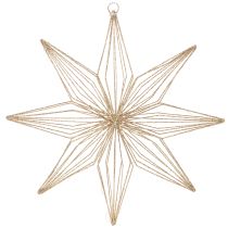 kohteita LED-koristeellinen tähti, valmistettu langasta ripustettavaksi, sisäkäyttöön, paristokäyttöinen, 51 cm