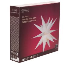 kohteita Koristeellinen LED-tähti, lämmin valkoinen, ulkokäyttöön, ajastimella, 40 cm