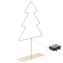kohteita Joulukuusen siluetti 60 lämpimän valkoisella LEDillä sisäpöytäkoristeeseen, 37 cm