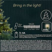 kohteita Tinsel-jouluseppele 60 LEDillä ja ajastimella, ulkokäyttöön, 3 m