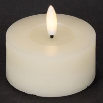 kohteita LED-teekynttilä, lämmin valkoinen, välkkyvä efekti ja ajastin, aitoa vahaa, paristokäyttöinen, 7 cm, 2 kpl