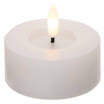 kohteita LED XL Tuikkukynttilä Valkoinen Aito Vaha Ajastimella Lämmin Valkoinen 6cm 2kpl