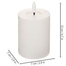 kohteita LED-pylväskynttilä, välkkyvä, ajastimella, Ø7 cm, 12 cm