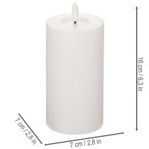 kohteita LED-pylväskynttilä, välkkyvä, ajastimella, Ø7 cm, 16 cm