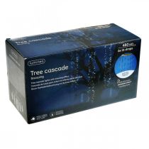 kohteita Valokaskadi lumiefektillä, talvikoristelu Adventti, LED-valot 6 säiettä kylmä valkoinen 480 L60/80/100cm