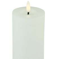 kohteita LED kynttiläajastin aito vaha valkoinen maalaismainen look Ø7cm K15cm