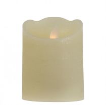 LED kynttilän vaha pylväs kynttilä lämmin valkoinen Ø7,5cm K10cm