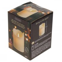 kohteita LED kynttilän vaha pylväs kynttilä lämmin valkoinen Ø7,5cm K10cm