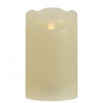 LED kynttilän vaha pylväs kynttilä lämmin valkoinen Ø7,5cm K12,5cm