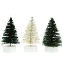 LED joulukuusi vihreä / valkoinen 10cm 3kpl