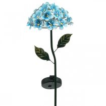 LED-krysanteemi, valoisa koriste puutarhaan, metallikoristeet sininen L55cm Ø15cm