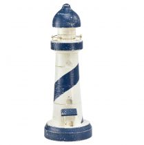 Lighthouse Maritime pöytäkoristeet sininen valkoinen Ø10,5cm K28,5cm