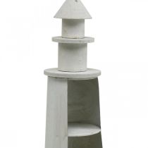 kohteita Lighthouse Shabby Chic Cream Maritime Deco Ø13cm K41,5cm