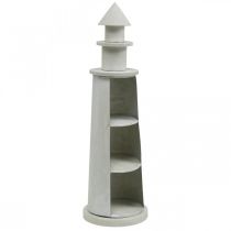 kohteita Lighthouse Shabby Chic Cream Maritime Deco Ø13cm K41,5cm