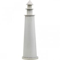 kohteita Lighthouse Shabby Chic Cream Summer Decoration Maritime Ø14,5cm K51cm