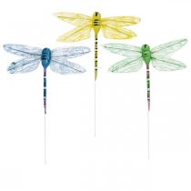 Kesäkoristeita, sudenkorentoja langalla, koristehyönteisiä keltainen, vihreä, sininen L10,5cm 6kpl