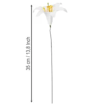 kohteita Tekoliljakukka, valkoinen, langalla, keskikokoinen, 35 cm, 5 kpl