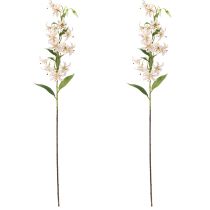 kohteita Keinotekoinen lilja kukkavartena eleganttiin ja helppohoitoiseen koristeluun, 82 cm, 2 kpl