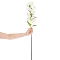 kohteita Keinotekoinen valkoinen lilja pitkällä kukintahaaralla, koristeellinen, 80 cm