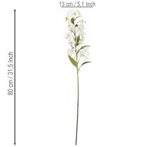 kohteita Keinotekoinen valkoinen lilja pitkällä kukintahaaralla, koristeellinen, 80 cm