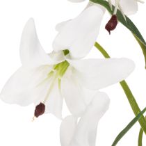 kohteita Keinotekoinen valkoinen lilja pitkällä kukintahaaralla, koristeellinen, 80 cm