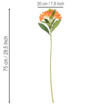 kohteita Keinotekoinen alstroemeria, oranssi kukka, keinotekoinen kimppukoriste, 75 cm, 3 kpl