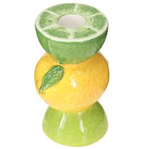 kohteita Lime ja sitruuna koristeellinen kynttilänjalka keraaminen H10,5cm 2kpl