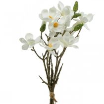 kohteita Keinotekoiset magnolian oksat valkoinen deco-oksa H40cm 4kpl nipussa