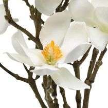 Keinotekoiset magnolian oksat valkoinen deco-oksa H40cm 4kpl nipussa