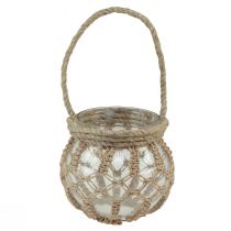 kohteita Macrame lasi koristeellinen riippuva koriste lasi ruukku kirkas Ø16cm H29cm