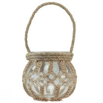 kohteita Macrame lasi koristeellinen riippuva koriste lasi ruukku kirkas Ø16cm H29cm