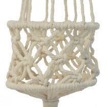 kohteita Macrame-riippuva koristevoide boho tyyliin Ø12cm K79cm