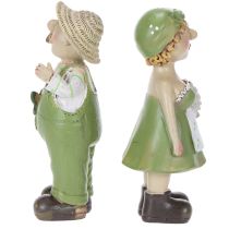 kohteita Talonpoikaispariskunnan koristeelliset figuurit, hauska olohuoneen ja kesän sisustuselementti sisätiloihin, 17 cm, 2 kpl