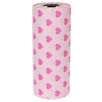 kohteita Sydänaiheinen kalvosinpaperi, pinkki, 25 cm, 100 m