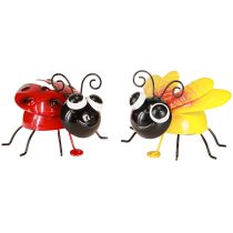kohteita Leppäkerttu mehiläinen metallikoristelu magneetilla Valikoima 9,5cm 2kpl