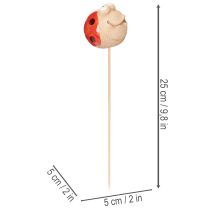kohteita Leppäkertun puutarhakepit, koristeellinen katseenvangitsija puutarhan koristeluun, 25 cm, 4 kpl