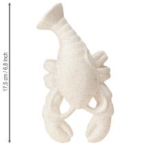 kohteita Maritime Decoration Figuuri Keraaminen Hummeri Valkoinen 17,5×9×3 cm