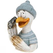 kohteita Merellinen koriste lokki pöytäkoriste sininen valkoinen hopea K11cm 2kpl