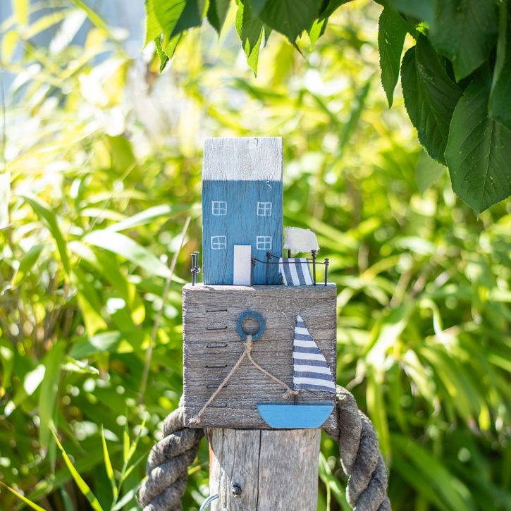 kohteita Merellinen puinen koristelu satamapromenadi Shabby Chic K25,5cm