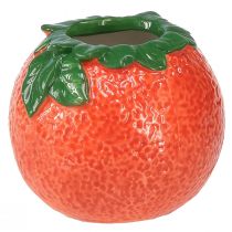 Välimerellinen koristeellinen oranssi maljakko keraaminen kukkaruukku Ø9cm