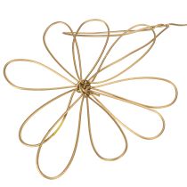 kohteita Metallinen kukkaseppele, lankaa kukkaseppeleeseen, kesäkoriste, seinäkoriste, kulta, 110 cm