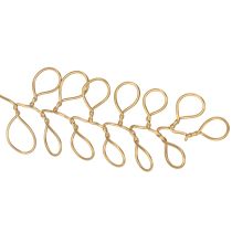 kohteita Metallinen kukkaseppele, lankaa kukkaseppeleeseen, kesäkoriste, seinäkoriste, kulta, 110 cm