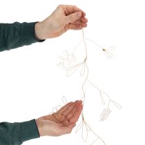 kohteita Metallinen kukkaseppele, lankaa kukkaseppeleeseen, kesäkoriste, seinäkoriste, kulta, 110 cm