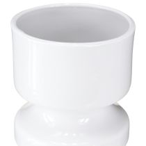 kohteita Metallinen kukkamaljakko kermanvalkoisella emalilla Ø9cm K17,5cm