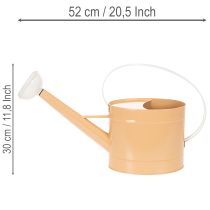 kohteita Metallinen koristeellinen kastelukannu, vintage-tyyli, vaaleanruskea, 52,5 cm - istutusastia pöytäkoristeeseen ja kesäkoristeeseen