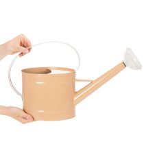 kohteita Metallinen koristeellinen kastelukannu, vintage-tyyli, vaaleanruskea, 52,5 cm - istutusastia pöytäkoristeeseen ja kesäkoristeeseen