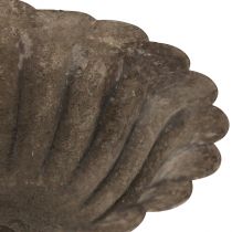 kohteita Metallinen koristekulho jalassa pikari antiikkiharmaa ruskea Ø12cm K18cm