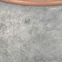 kohteita Metallinen koristeellinen kastelukannu, vintage-maalaistyyliin, puutarhakoriste, istutukseen, hopeanvärinen kupari, P41cm Ø26cm K30cm