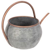 kohteita Metallinen koristeellinen kastelukannu, vintage-maalaistyyliin, puutarhakoriste, istutukseen, hopeanvärinen kupari, P41cm Ø26cm K30cm